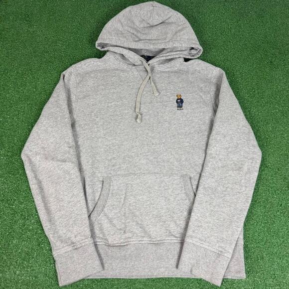 Polo Ralph Lauren Other - Polo Ralph Lauren Polo Bear Hoodie Gray Men’s Medium 2000s Embroidered Flag